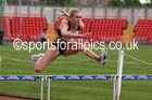 Womens senior hurdles, North Eastern Champs, Gateshead Stadium. Photo: David T. Hewitson/Sports for All Pics